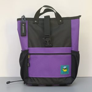 Mochila Txiki Con Asas Morado y Negro