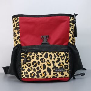 Riñonera Ertaina Leopardo Negro y Rojo