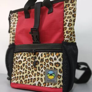 Mochila Atenea Leopardo y Rojo