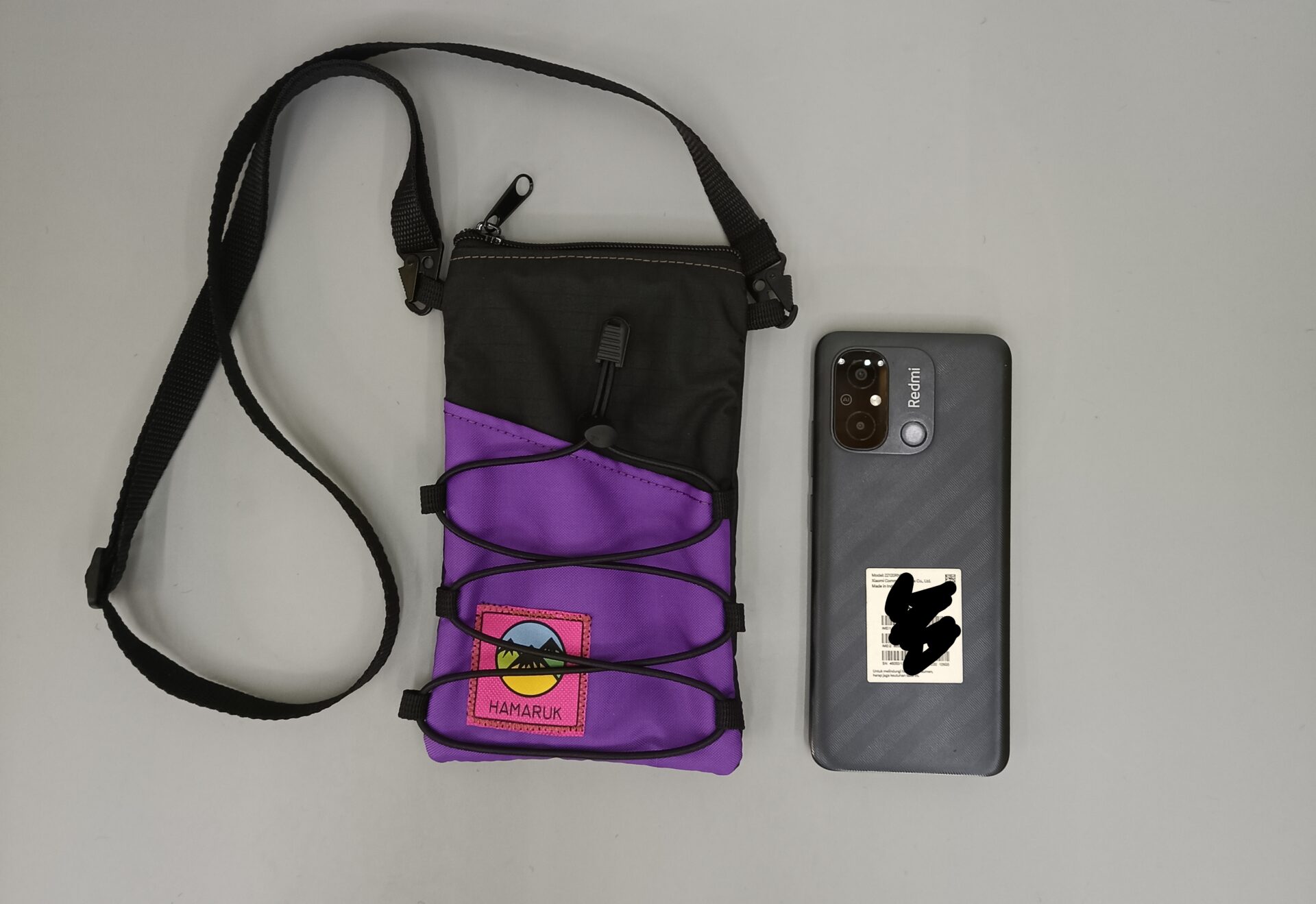Bolsito Acolchado Negro y Morado - Imagen 3