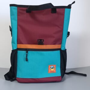 Mochila XL Granate y Agua Marina